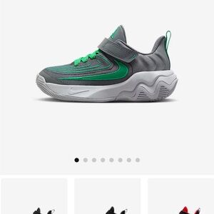 Nike Kids' Vibrant Green and Gray Sneakers